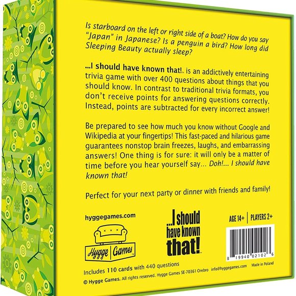 Brand new trivia game I Should Have Know That - Picture 2 of 7